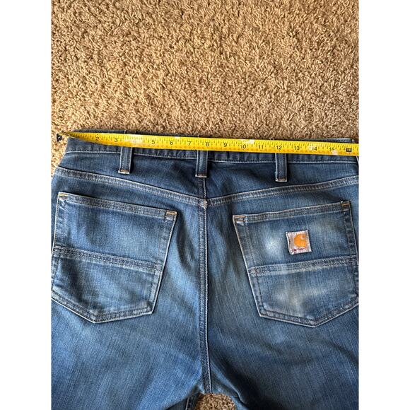 Carhartt 33” faded Blue Denim Cutoff Shorts Jorts - Picture 5 of 7